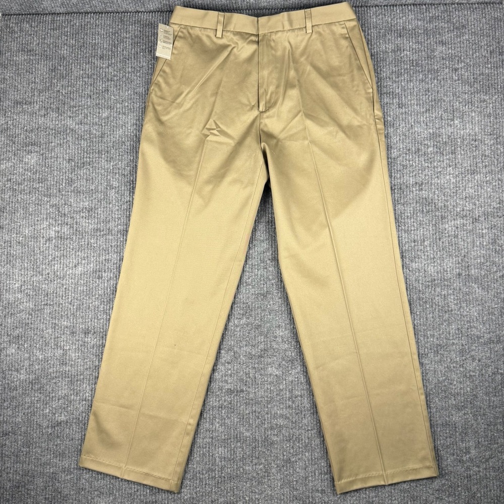 Dockers Pants Mens 34x34 Tan Signature Khaki D3 Classic Fit Flat Front NEW